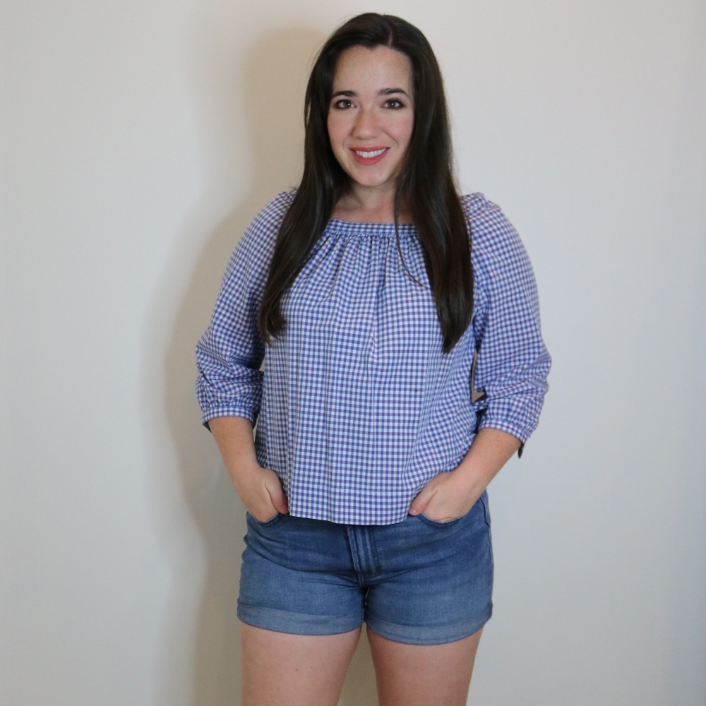 Blue Gingham Top